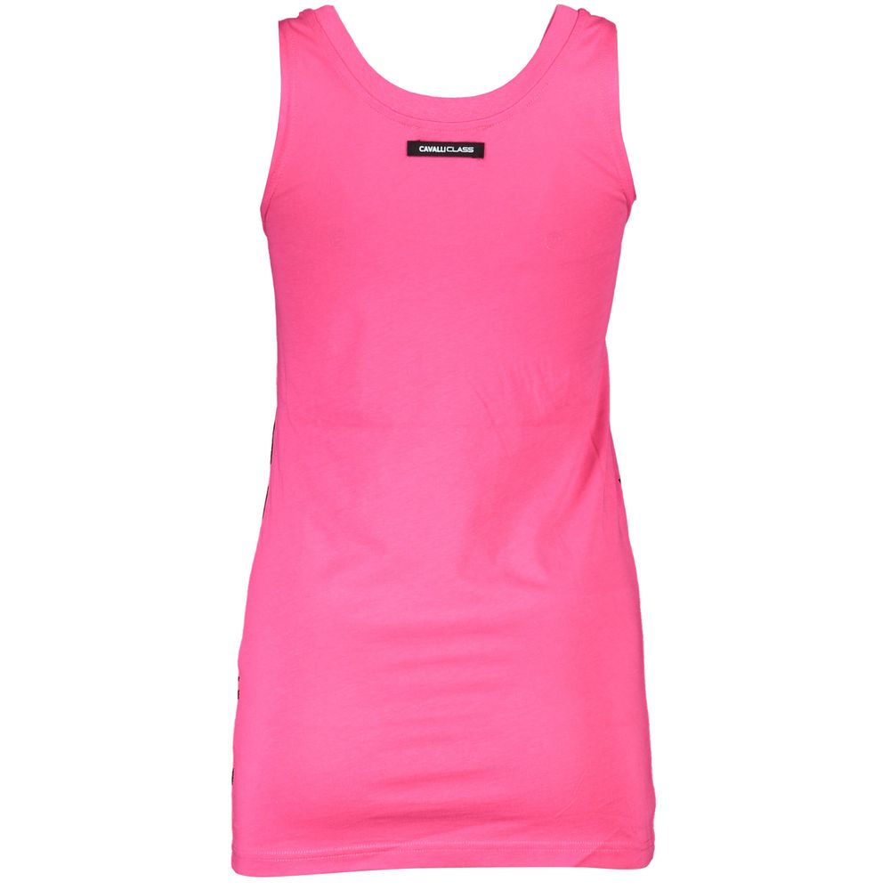 Cavalli Class Rosa Cotton Female Tank Top Cavalli Class