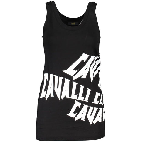 Cavalli Class Black Cotton Women Tank Top Cavalli Class