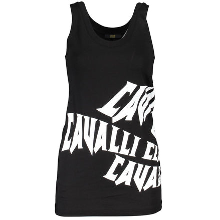 Cavalli Class Black Cotton Women Tank Top Cavalli Class