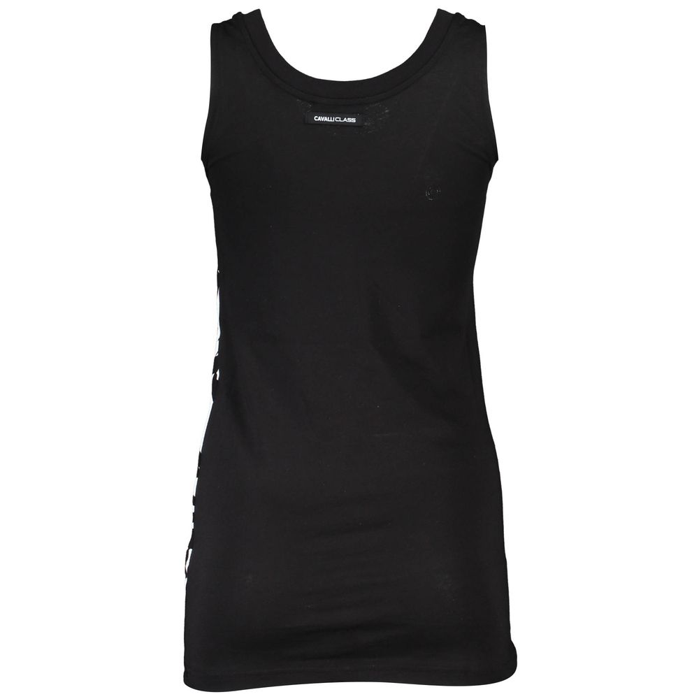 Cavalli Class Black Cotton Women Tank Top Cavalli Class