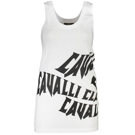 Cavalli Class White Cotton Women Tank Top Cavalli Class