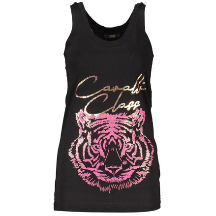 Cavalli Class Black Cotton Women's Tank Top Cavalli Class