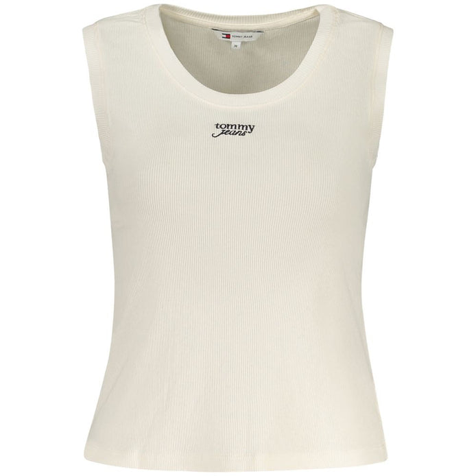 Tommy Hilfiger Beige Cotton Women Tank Top