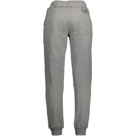 Cavalli Class Grigio Cotton Men's Sports Trouser Cavalli Class