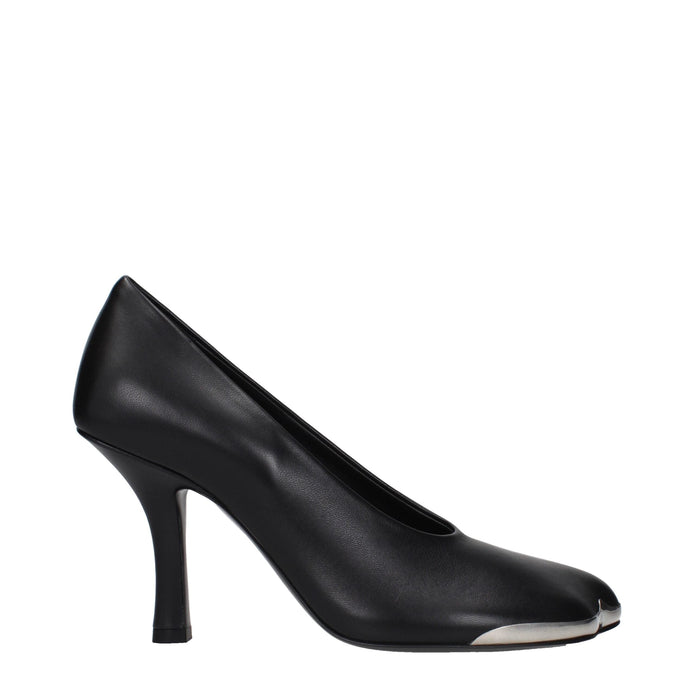 Burberry Black Leather High Heel Pumps Burberry