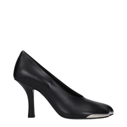 Burberry Black Leather High Heel Pumps Burberry