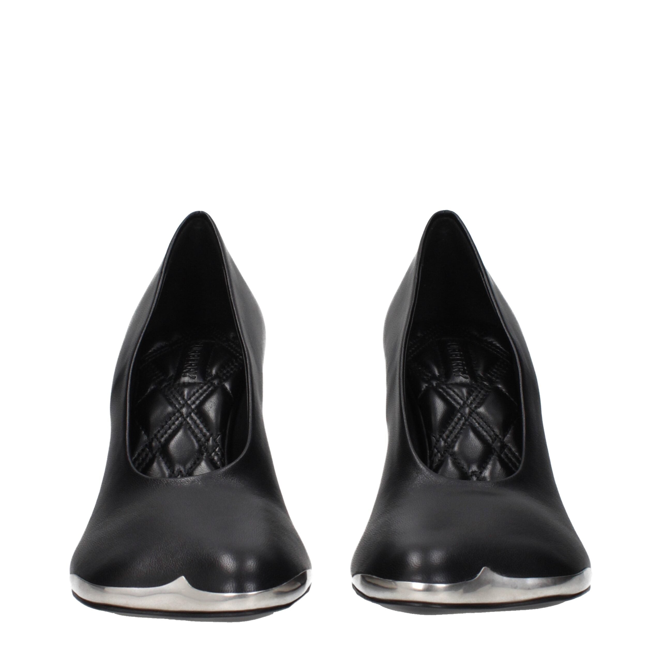 Burberry Black Leather High Heel Pumps Burberry