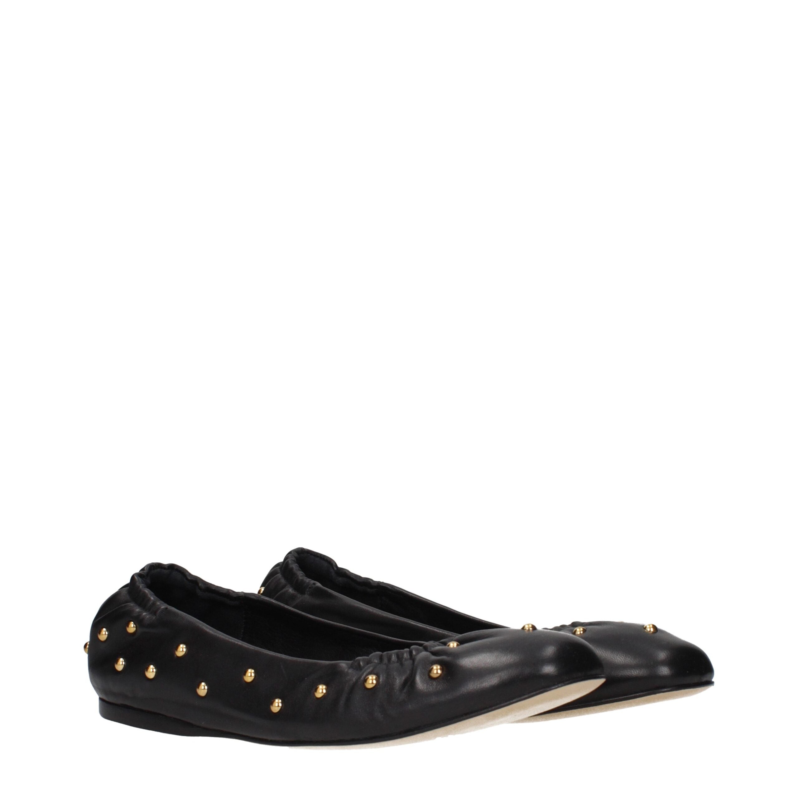 Chloé Black Leather Ballet Flats Chloé