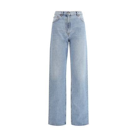 Valentino Light Blue Cotton High-Waisted Jean Valentino