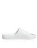 Dolce & Gabbana White Logo Slides Sandals Men Beachwear Shoes Dolce & Gabbana