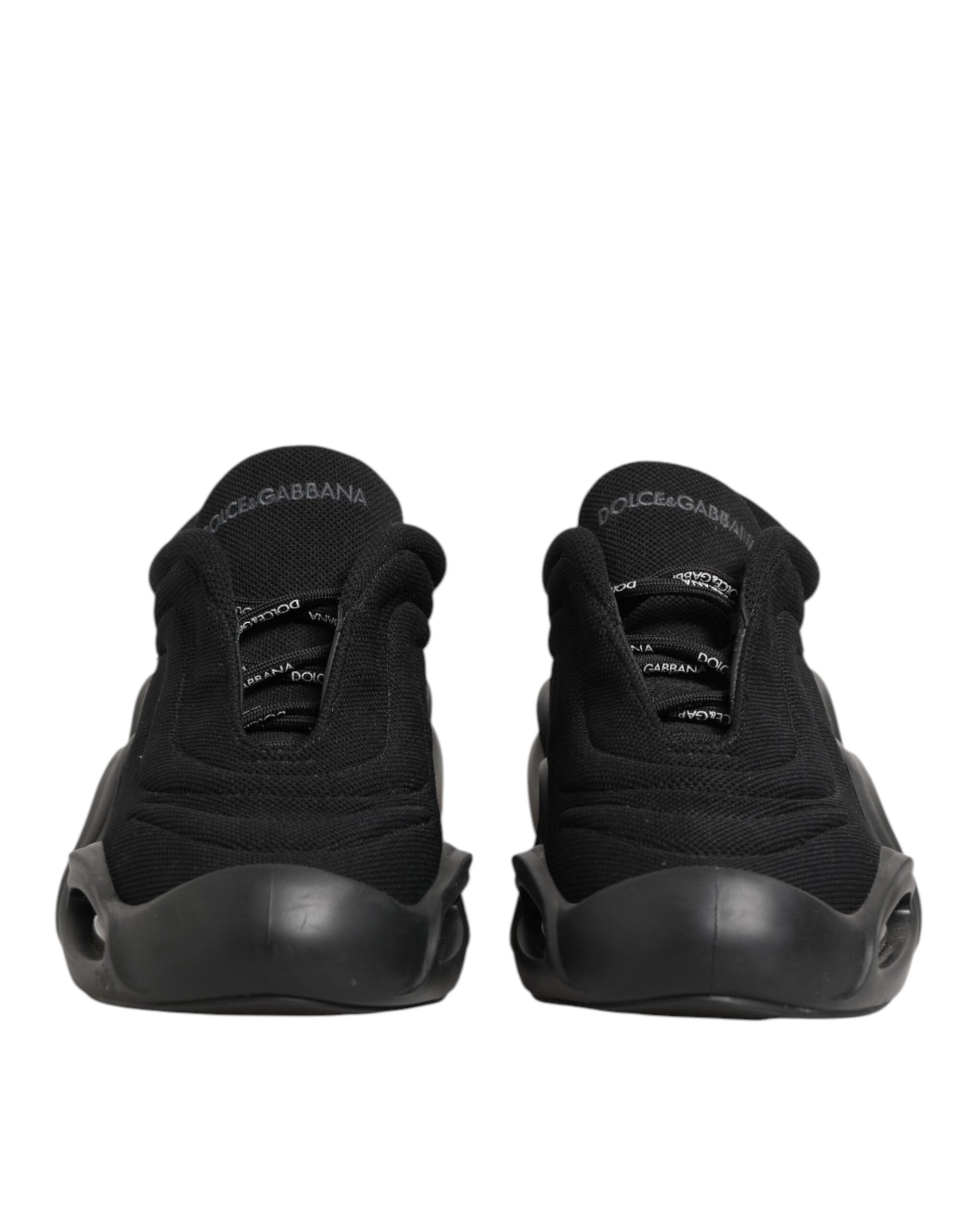 Dolce & Gabbana Black Lace Up Wave Low Top Men Sneaker Shoes Dolce & Gabbana