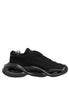Dolce & Gabbana Black Lace Up Wave Low Top Men Sneaker Shoes Dolce & Gabbana