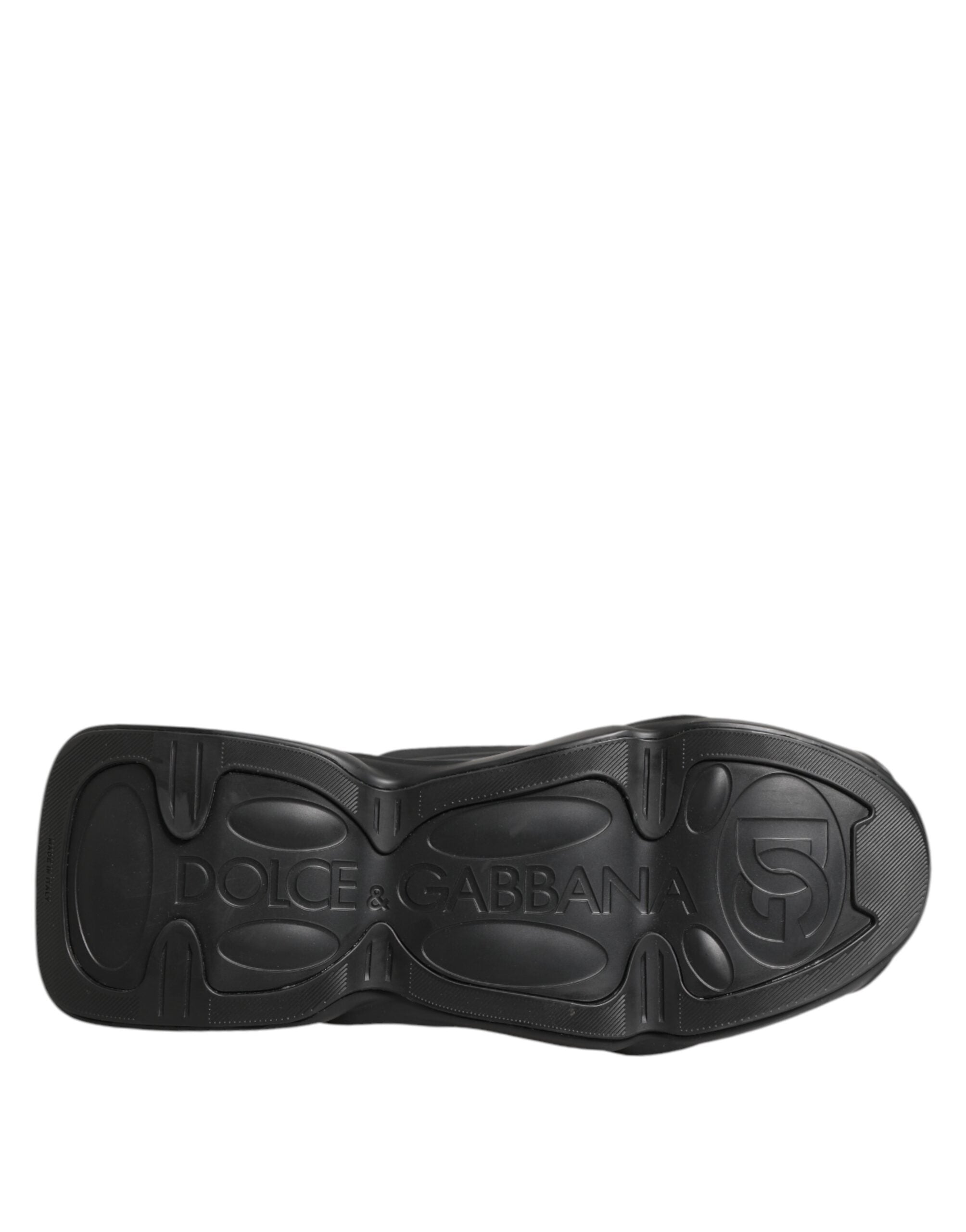 Dolce & Gabbana Black Lace Up Wave Low Top Men Sneaker Shoes Dolce & Gabbana