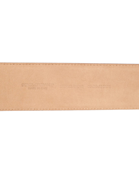 Dolce & Gabbana Burgundy Leather Gold Metal Buckle Women Belt Dolce & Gabbana