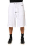 Dolce & Gabbana White Cotton Ripped Bermuda Sweatpants Shorts Dolce & Gabbana
