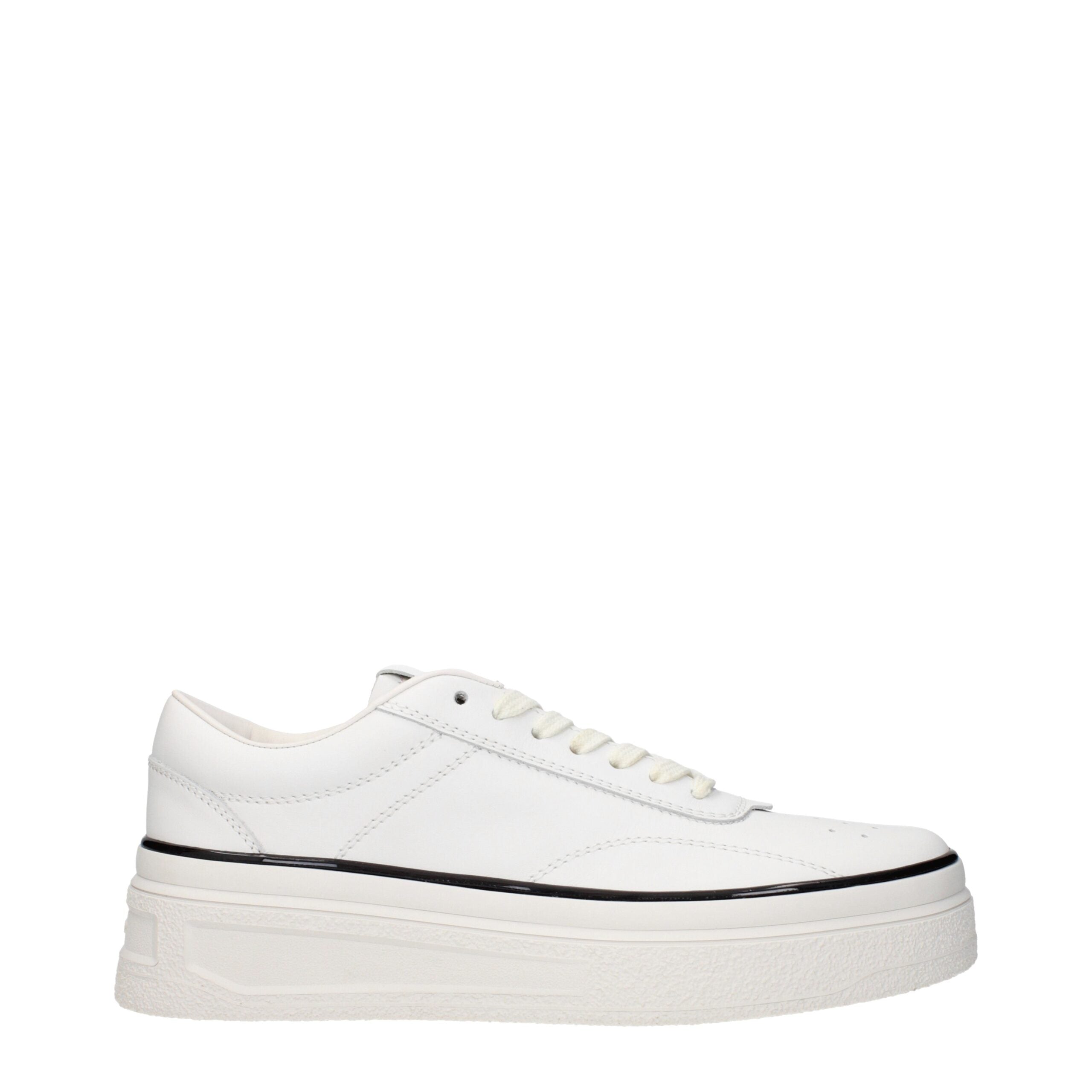 Jil Sander White Leather Platform Sneakers Jil Sander