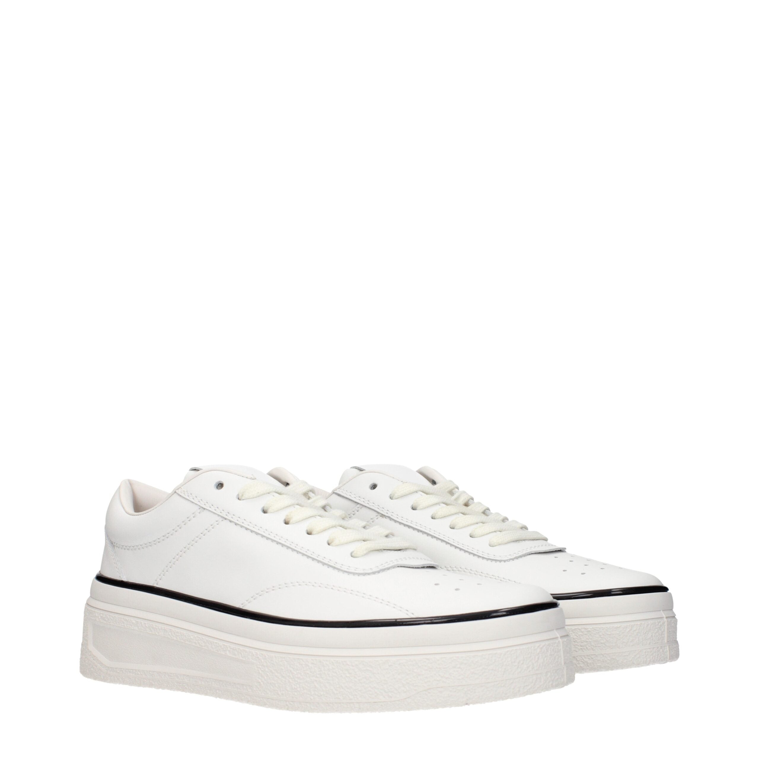 Jil Sander White Leather Platform Sneakers Jil Sander