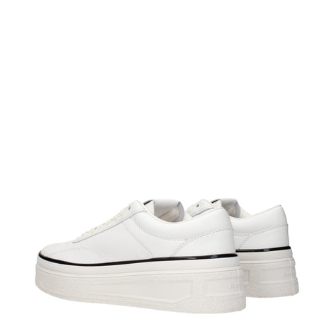Jil Sander White Leather Platform Sneakers Jil Sander