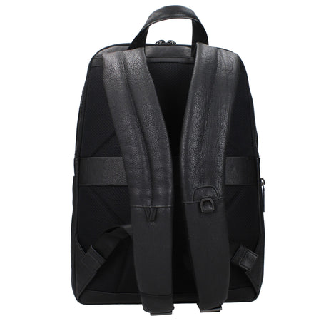 Piquadro Black Leather Backpack Piquadro