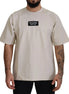 Dolce & Gabbana Ivory Cotton Ivory Printed Crewneck Dolce & Gabbana