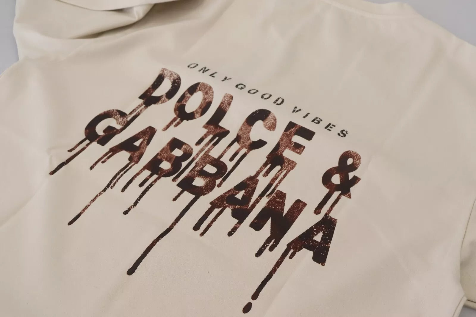 Dolce & Gabbana Ivory Cotton Ivory Printed Crewneck Dolce & Gabbana
