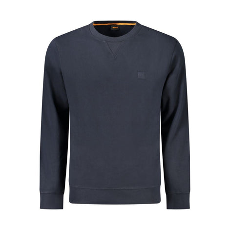 Hugo Boss Blu Cotton Men Sweatshirt Hugo Boss