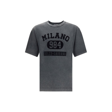 Dolce & Gabbana Gray Cotton T-Shirt Dolce & Gabbana