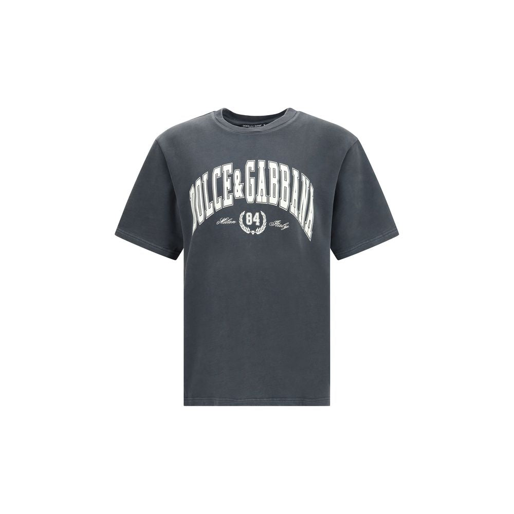 Dolce & Gabbana Gray Cotton T-Shirt Dolce & Gabbana