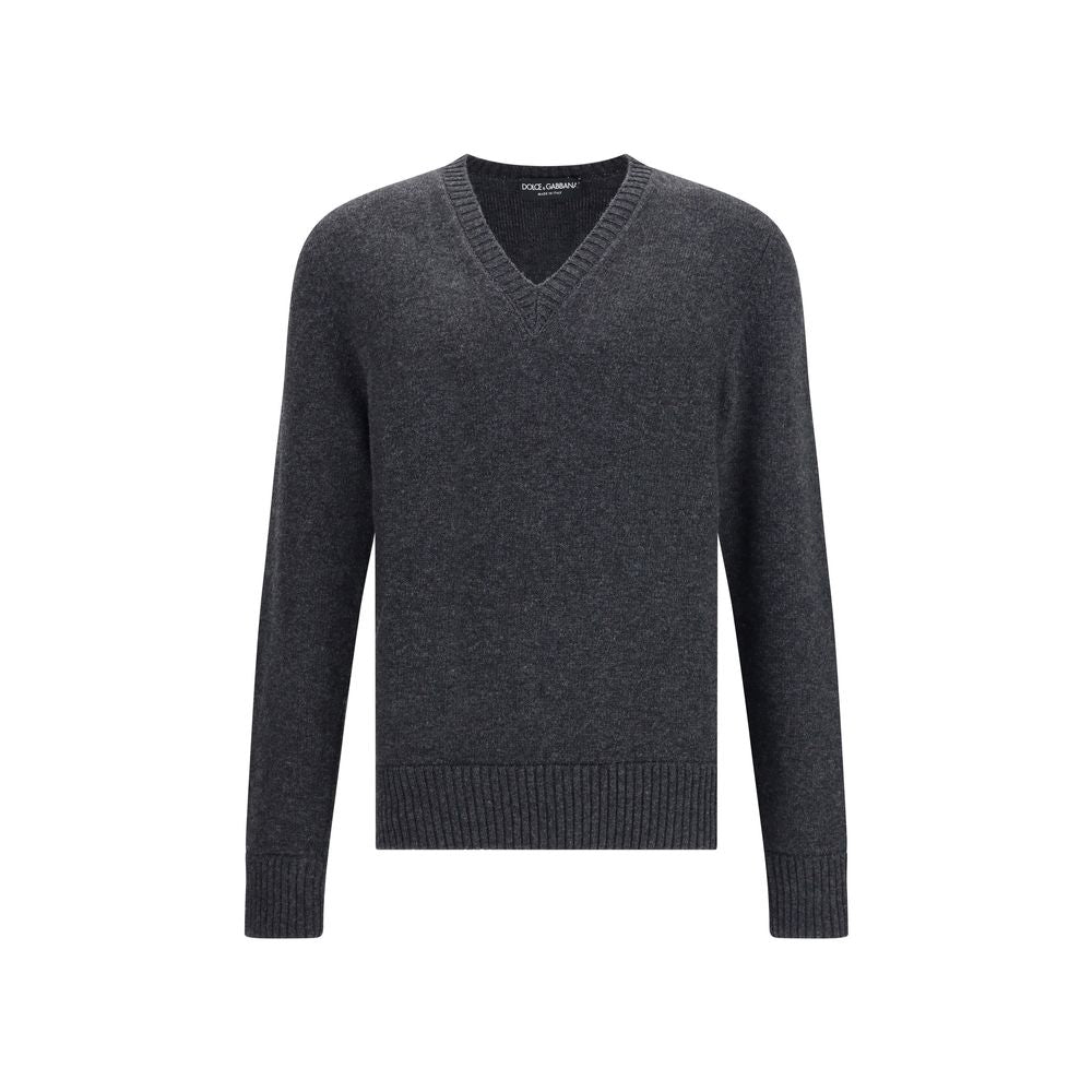 Dolce & Gabbana Gray Fleece Wool Sweatshirt Dolce & Gabbana