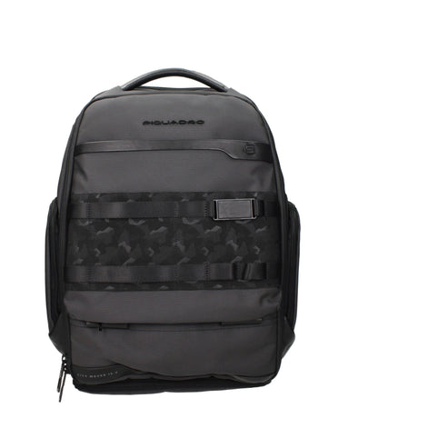 Piquadro Gray Fabric Backpack Piquadro