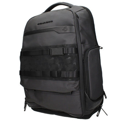 Piquadro Gray Fabric Backpack Piquadro