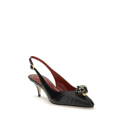 Valentino Garavani Black Leather High Heel Pumps Valentino Garavani