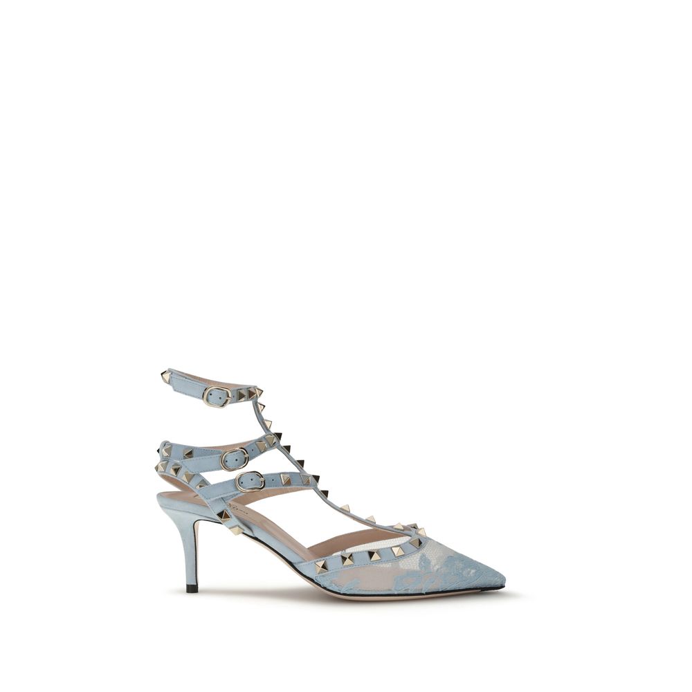 Valentino Garavani Light Blue Fabric High Heel Pumps Valentino Garavani