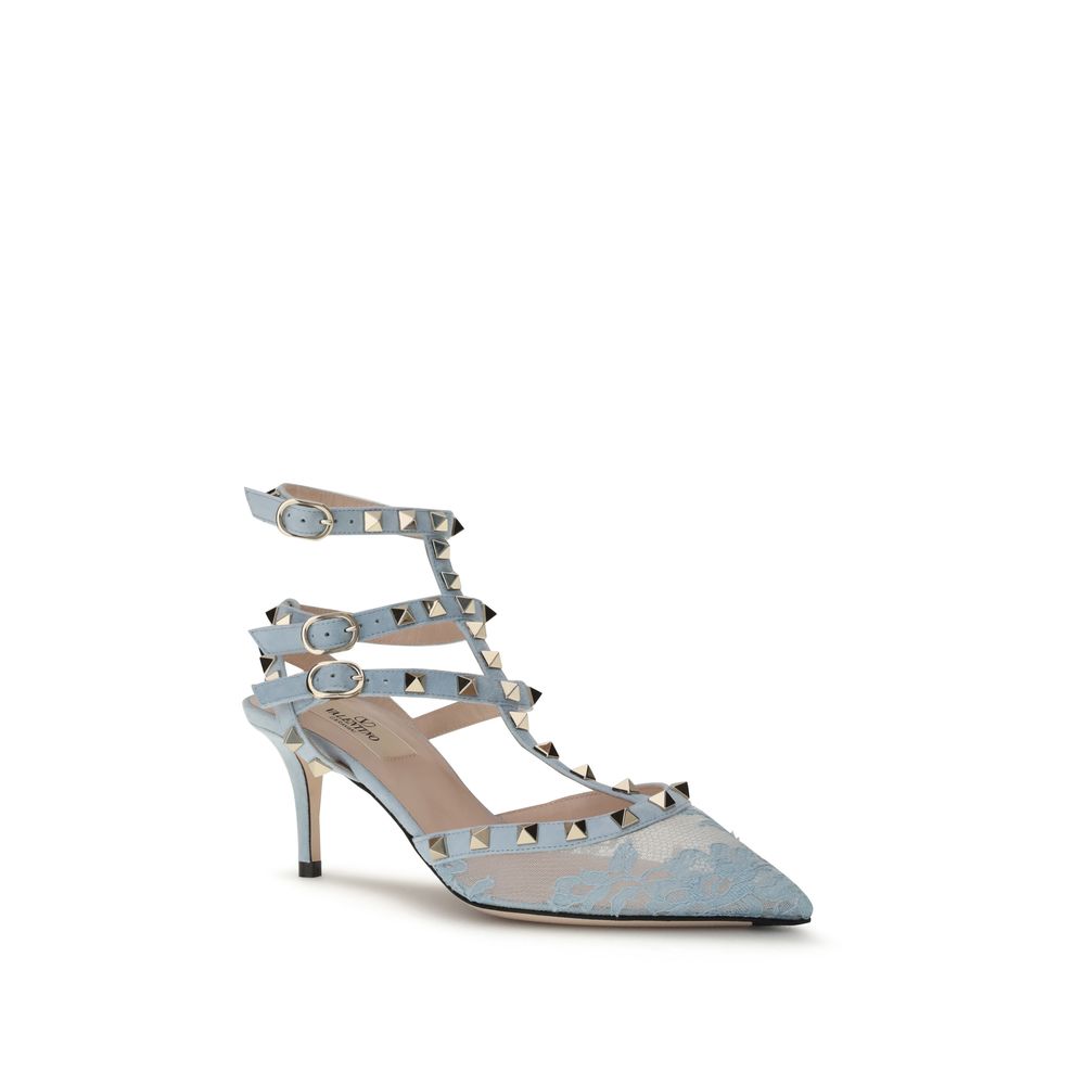 Valentino Garavani Light Blue Fabric High Heel Pumps Valentino Garavani