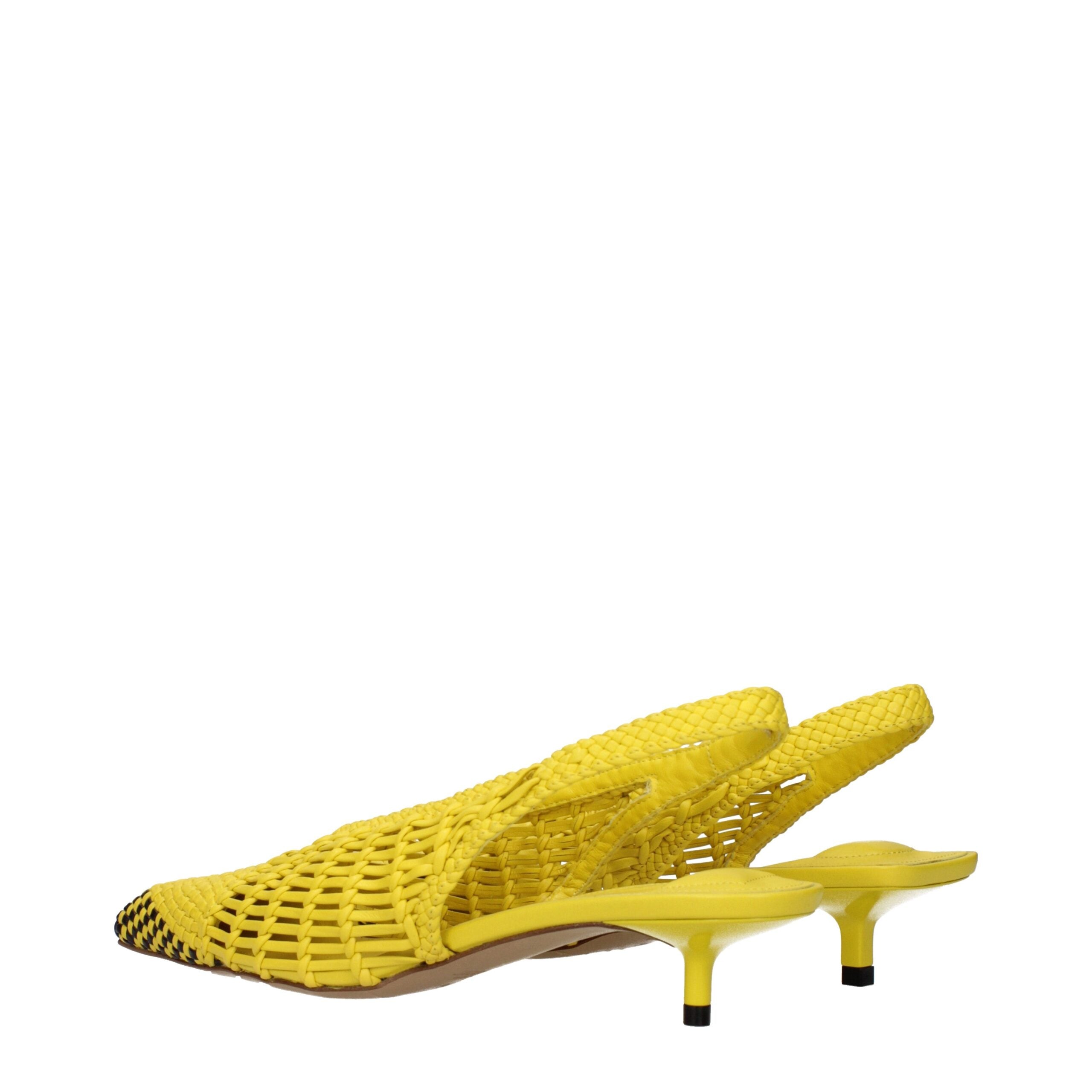 Jacquemus Yellow Leather Flat Sandals Jacquemus