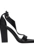 Max Mara Black Leather Stiletto Heel Sandals Max Mara