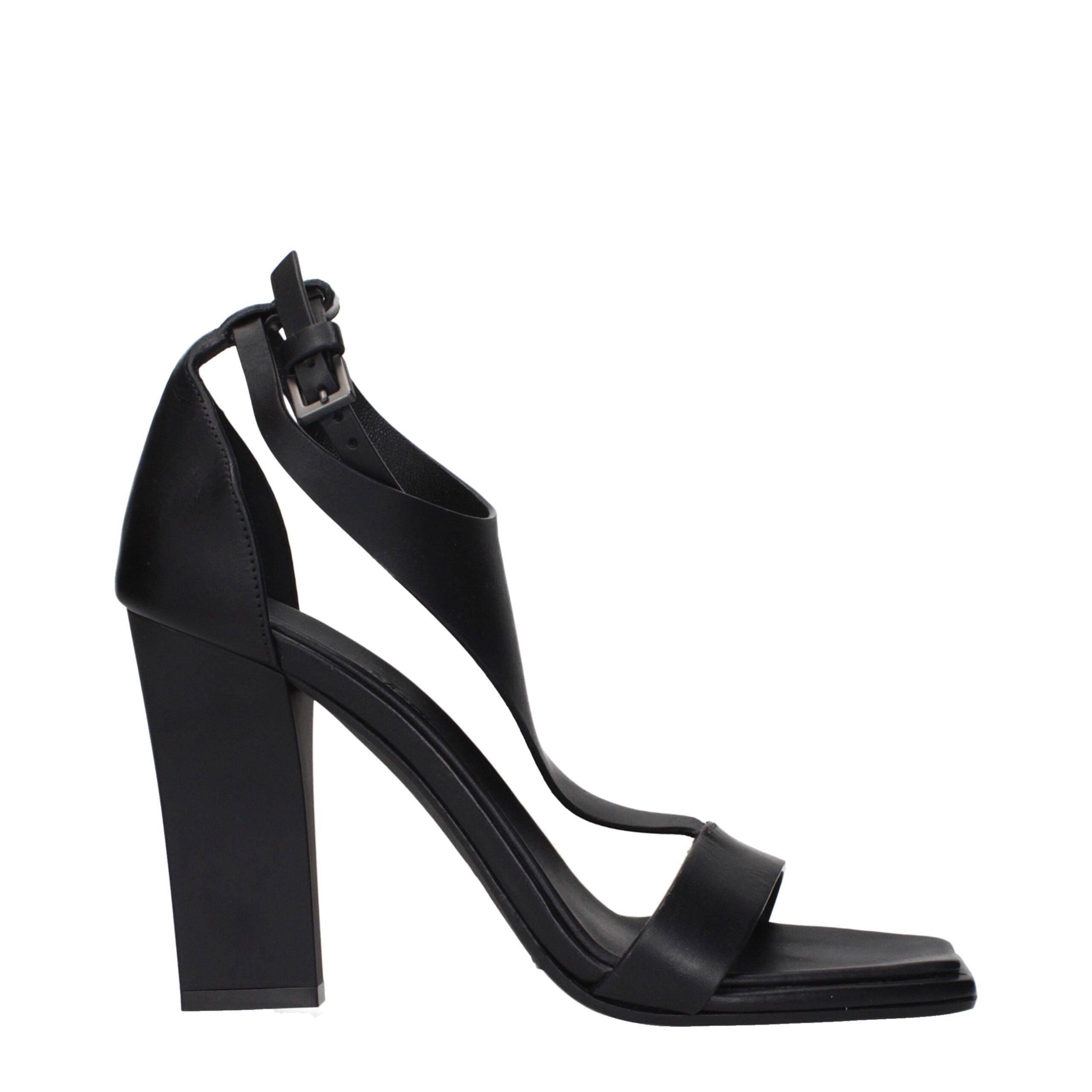 Max Mara Black Leather Stiletto Heel Sandals Max Mara