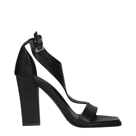 Max Mara Black Leather Stiletto Heel Sandals Max Mara