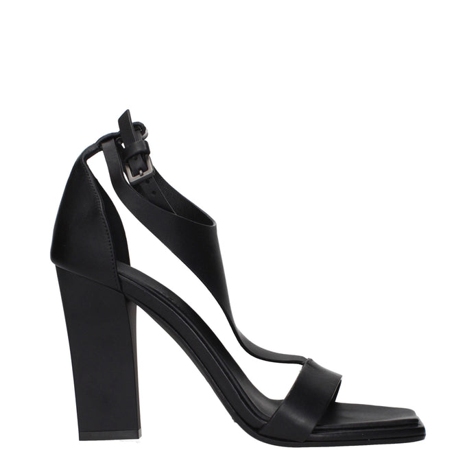 Max Mara Black Leather Stiletto Heel Sandals Max Mara
