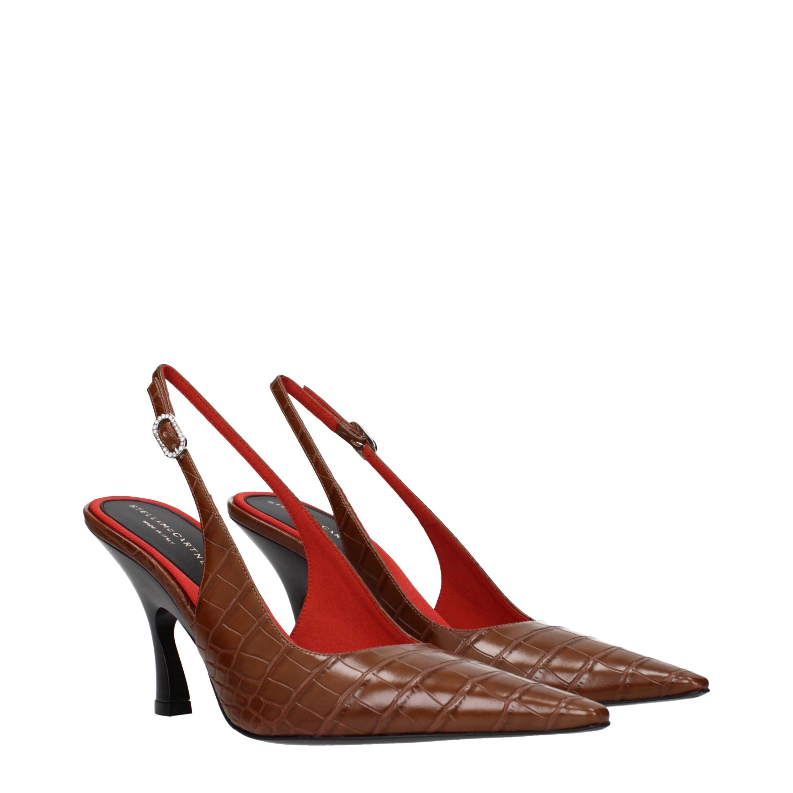 Stella McCartney Brown Leather High Heel Pumps Stella McCartney