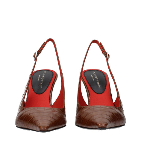 Stella McCartney Brown Leather High Heel Pumps Stella McCartney