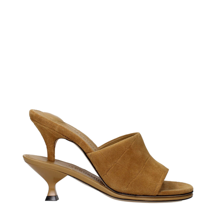 Jacquemus Brown Leather Stiletto Heel Sandals Jacquemus
