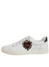 Dolce & Gabbana White Sacred Heart Men Low Top Sneakers Shoes Dolce & Gabbana