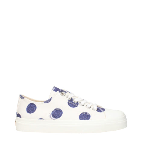 Moschino White Fabric Low Top Sneakers Moschino