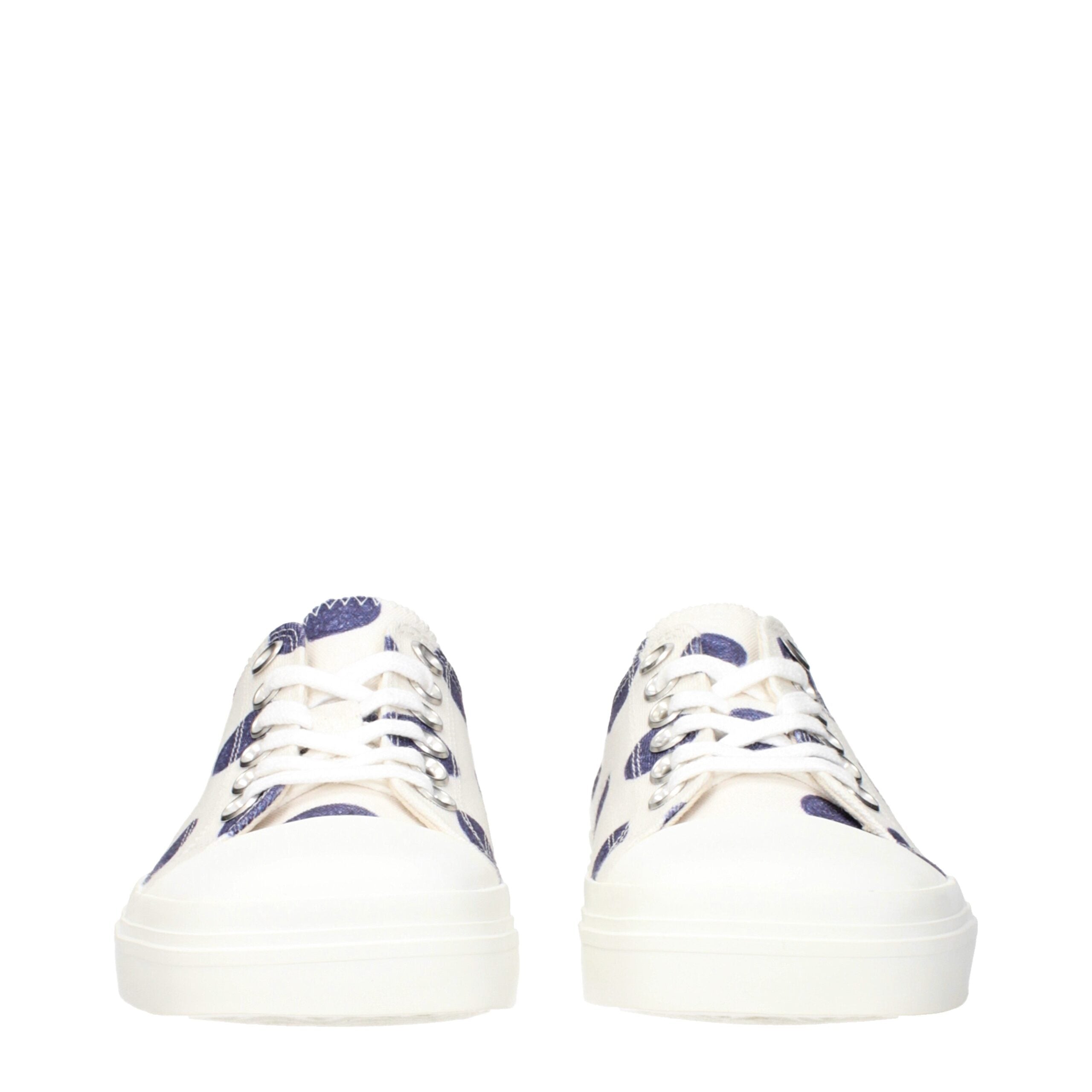 Moschino White Fabric Low Top Sneakers Moschino