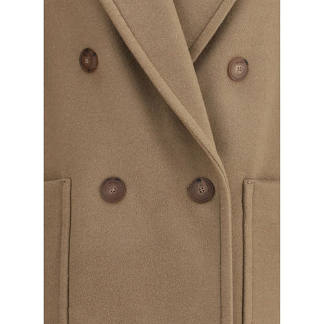 Max Mara Beige Fleece Wool Coat Max Mara