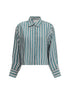 Max Mara Green Silk Pattern Shirt Max Mara