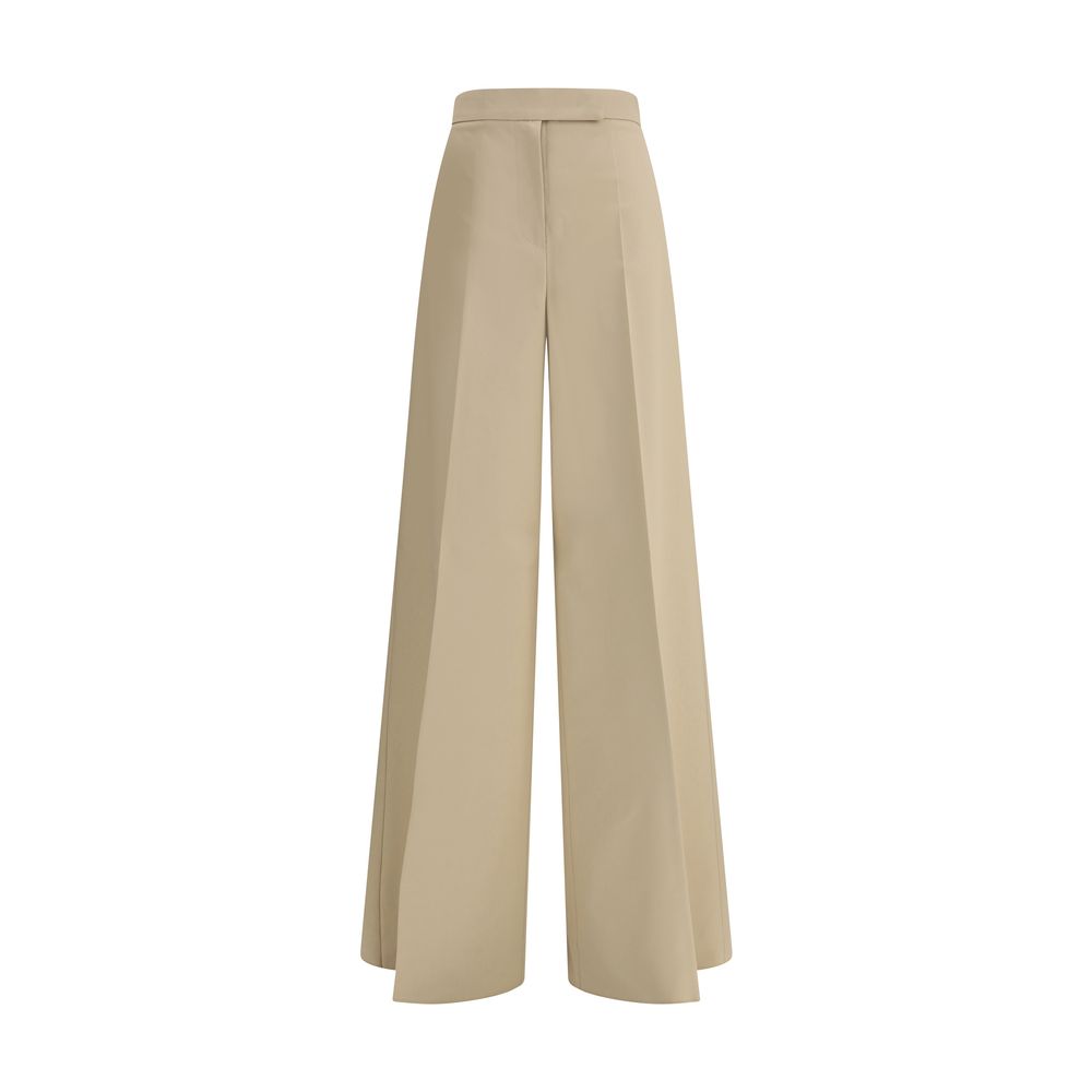 Max Mara Beige Cotton Casual Pants Max Mara