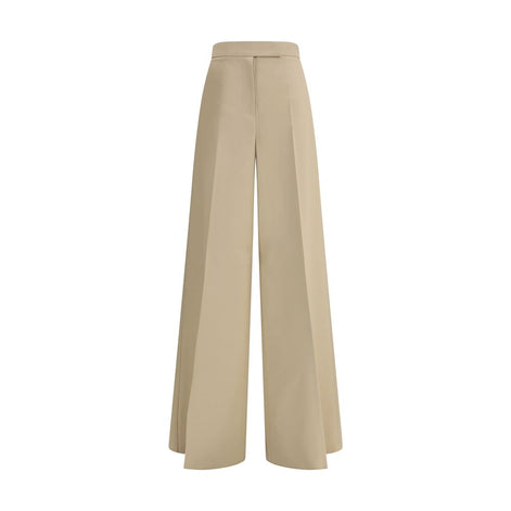 Max Mara Beige Cotton Casual Pants Max Mara