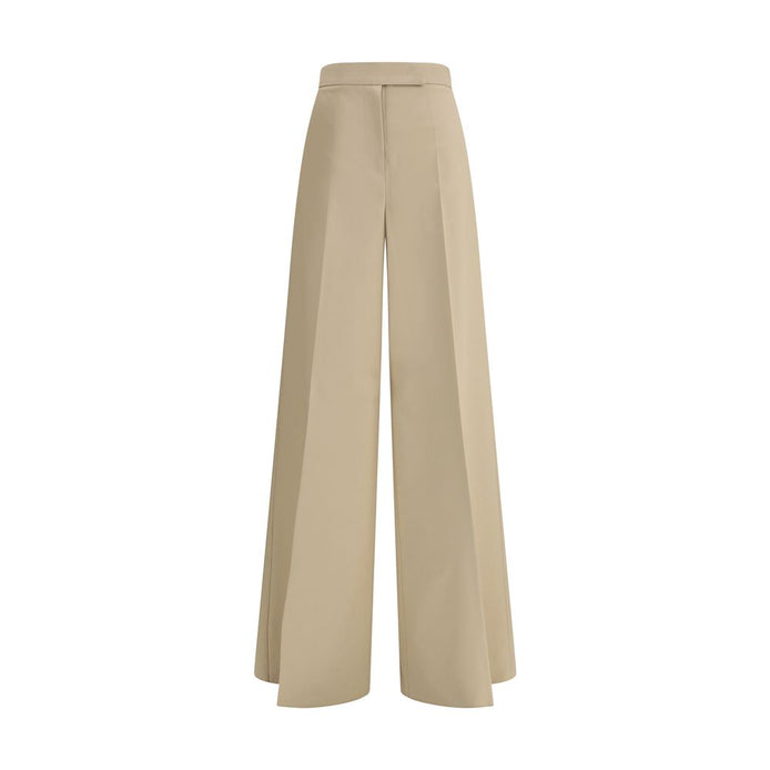 Max Mara Beige Cotton Casual Pants Max Mara